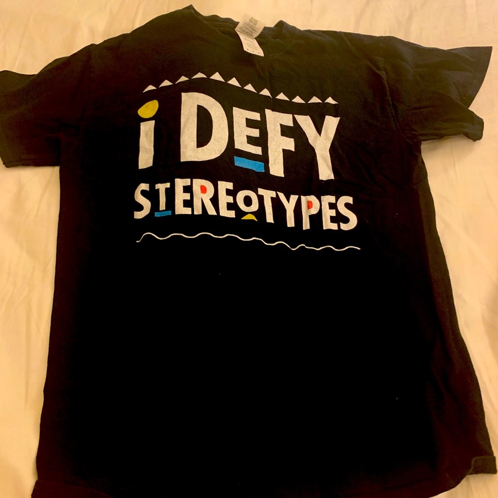 Black History Month tee “I defy stereotypes”